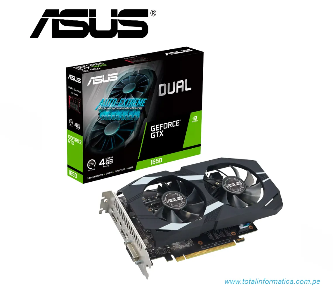 TARJETA GRAFICA ASUS DUAL GTX 1650 P EVO, 4GB GDDR6, PCI-E 3.0 - imagen 5