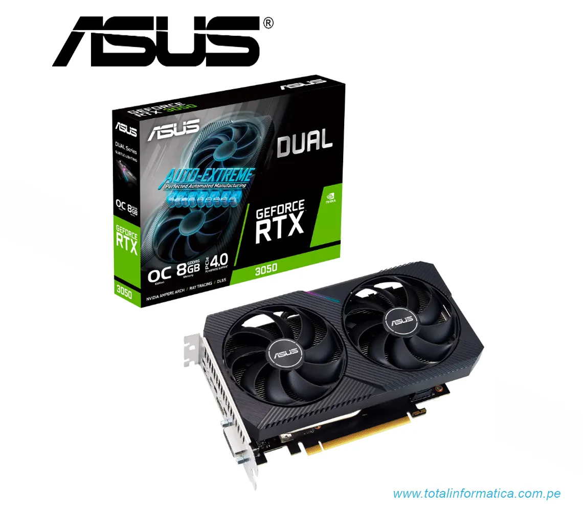 TARJETA GRAFICA ASUS DUAL RTX 3050 V2 OC EDITION, 8GB GDDR6, PCI-E 4.0(DUAL-RTX3050-O8G-V2) - imagen 6