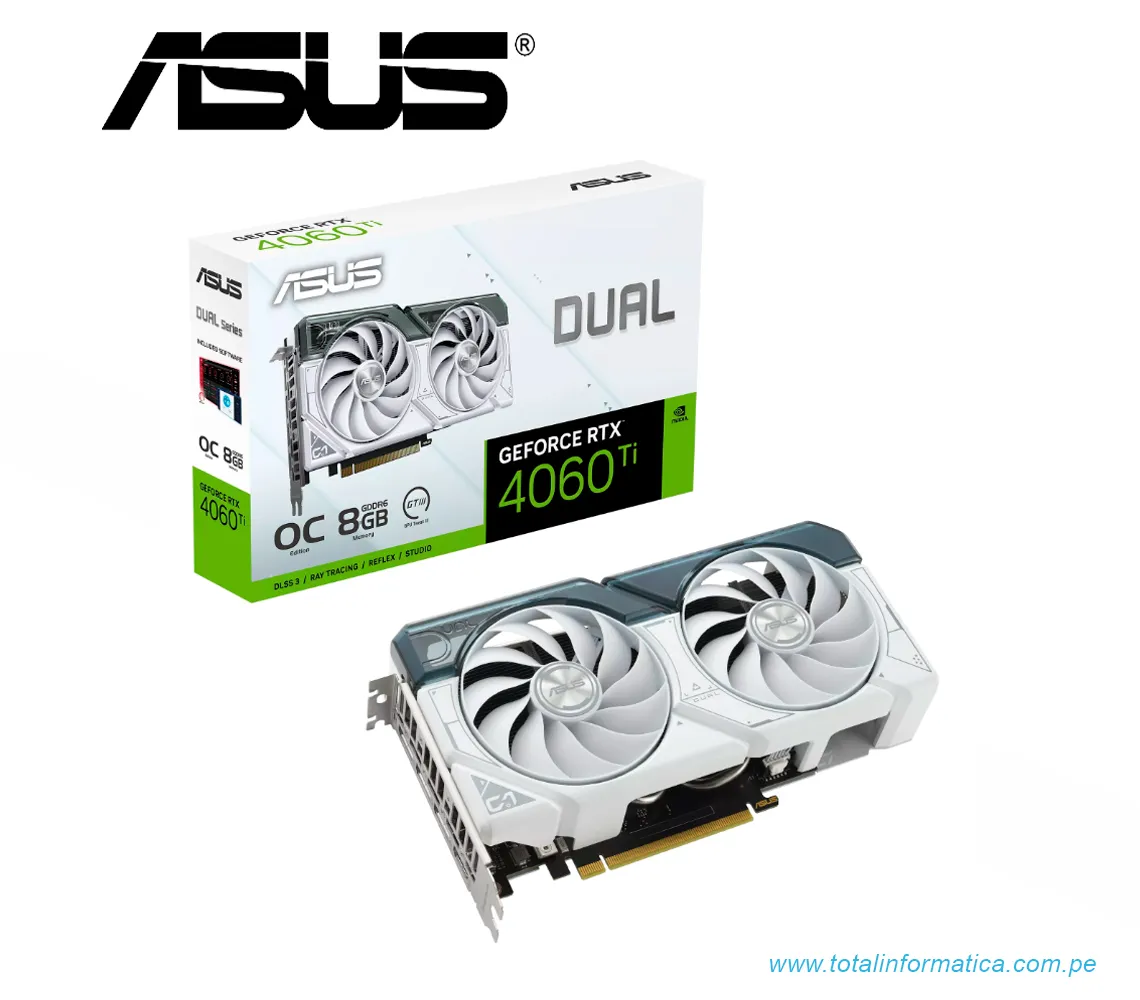 TARJETA GRAFICA ASUS DUAL 4060 TI WHITE EDITION, 8GB GDDR6, PCI-E 4.0(DUAL-RTX4060TI-8G-WHITE) - imagen 4