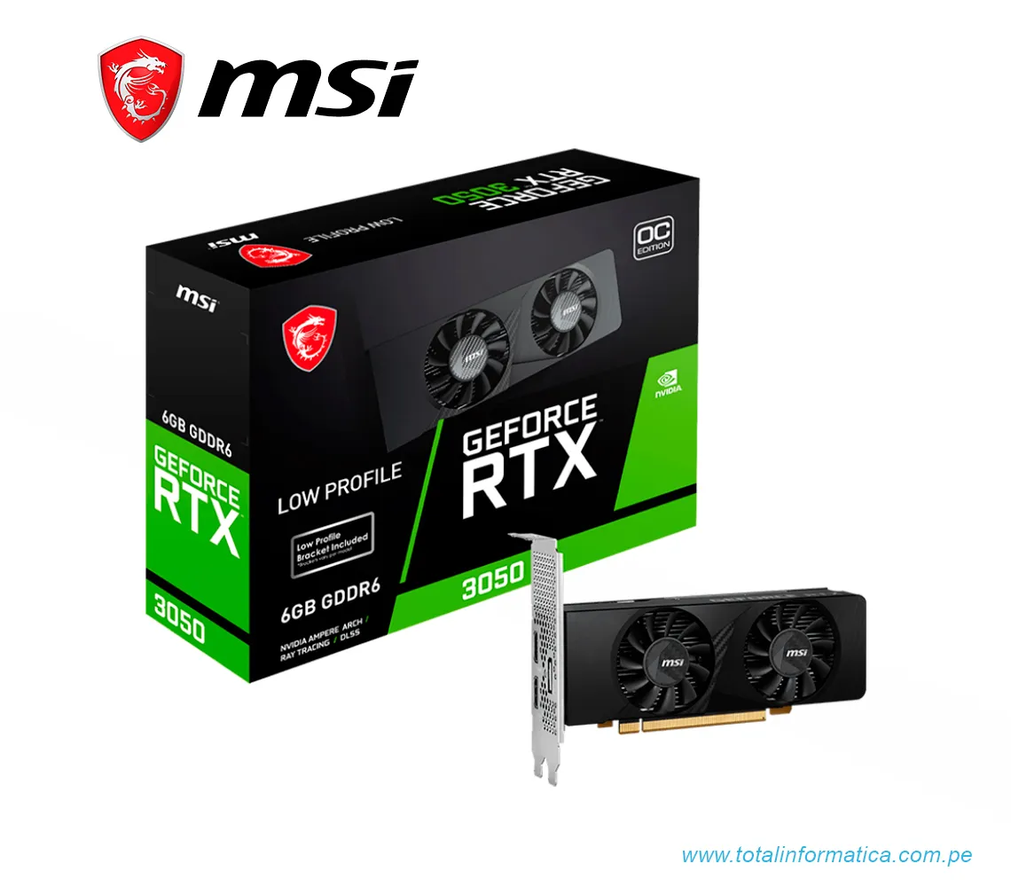 TARJETA GRAFICA MSI RTX 3050 LP 6G OC, 6GB GDRR6, PCI-E 4.0(GEFORCE RTX 3050 LP 6G OC) - imagen 4