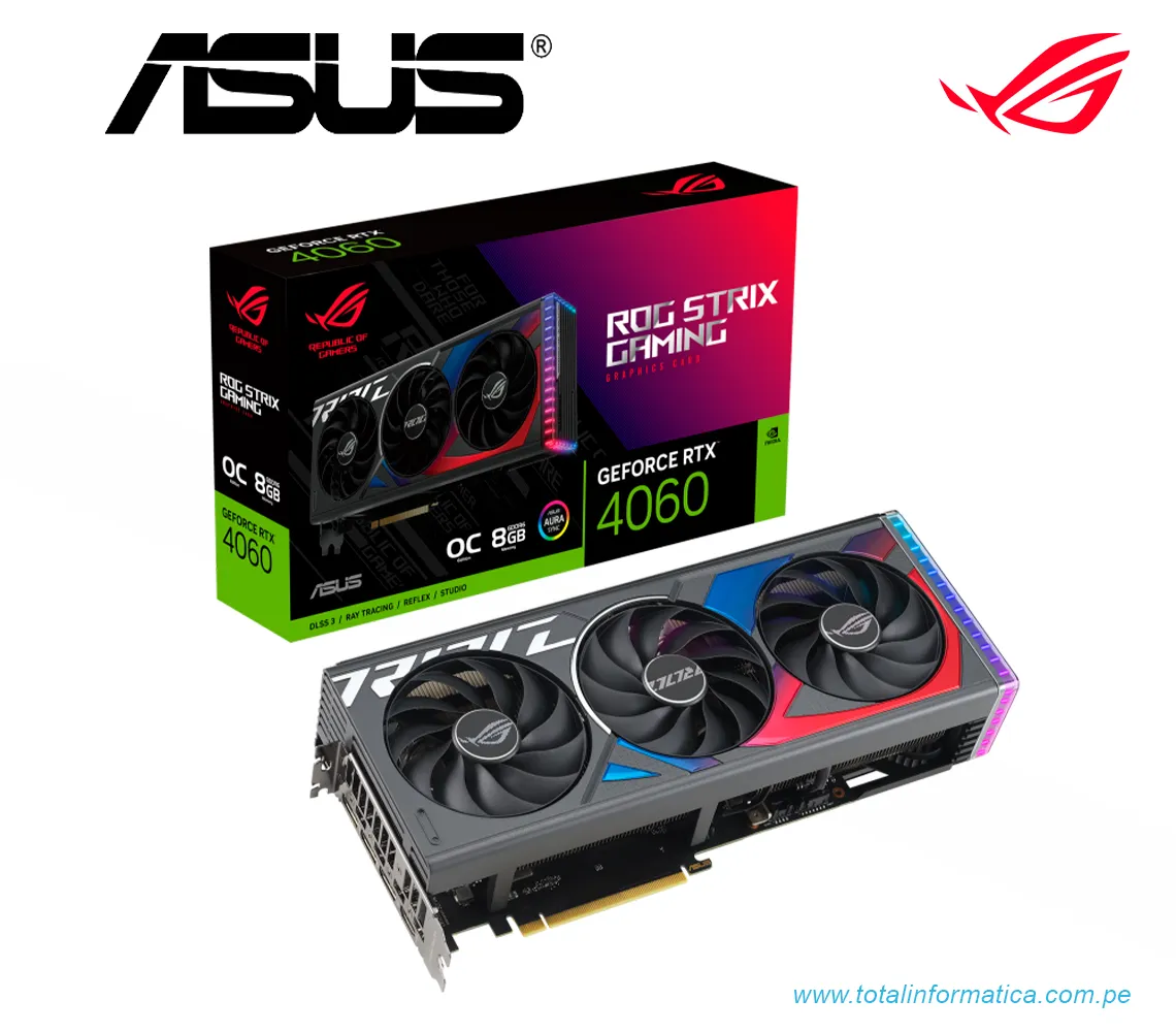 TARJETA GRAFICA ASUS ROG STRIX 4060 OC EDITION, 8GB GDDR6, PCI-E 4.0(ROG-STRIX-RTX4060-O8G-GAMING) - imagen 5