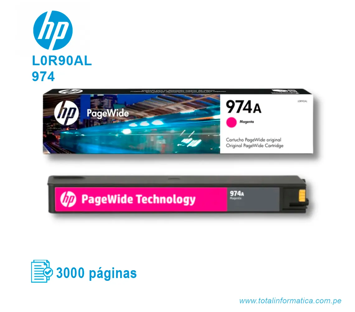 TINTA HP 974 MAGENTA ( L0R90AL ) 3,000 PÁG - imagen 2