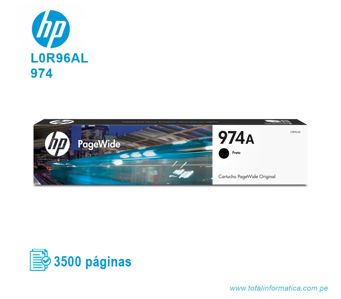 TINTA HP 974 BLACK ( L0R96AL ) 3,500 PÁG - imagen 1