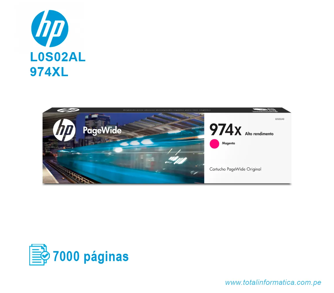 TINTA HP 974XL MAGENTA ( L0S02AL ) 7,000 PÁG - imagen 1