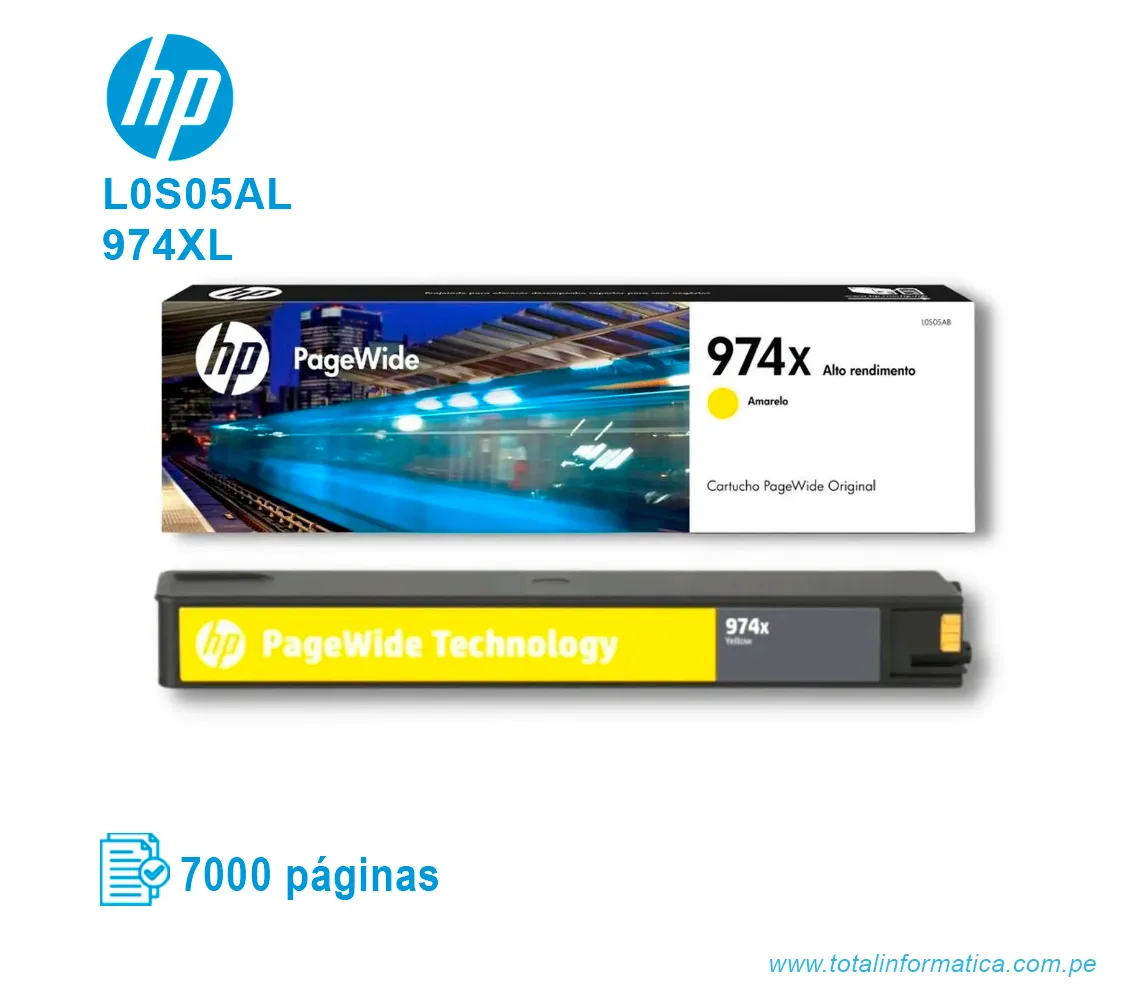 TINTA HP 974XL YELLOW ( L0S05AL ) 7,000 PÁG - imagen 2