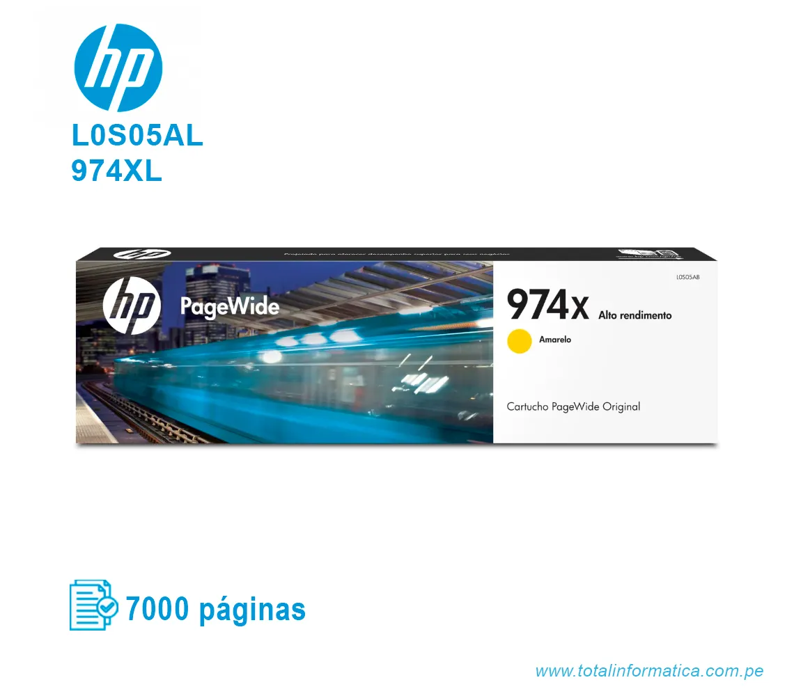 TINTA HP 974XL YELLOW ( L0S05AL ) 7,000 PÁG - imagen 1