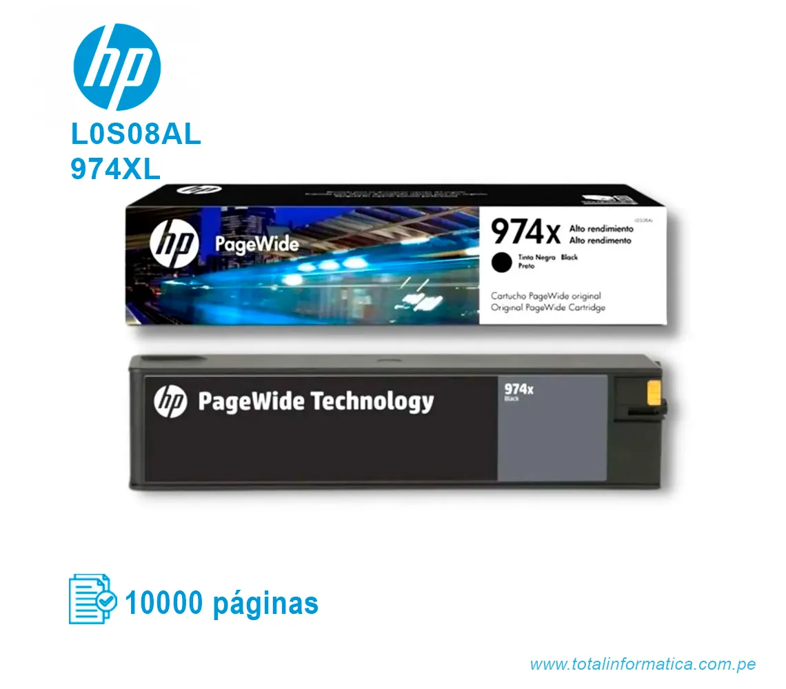 TINTA HP 974XL BLACK ( L0S08AL ) 10,000 PÁG - imagen 2