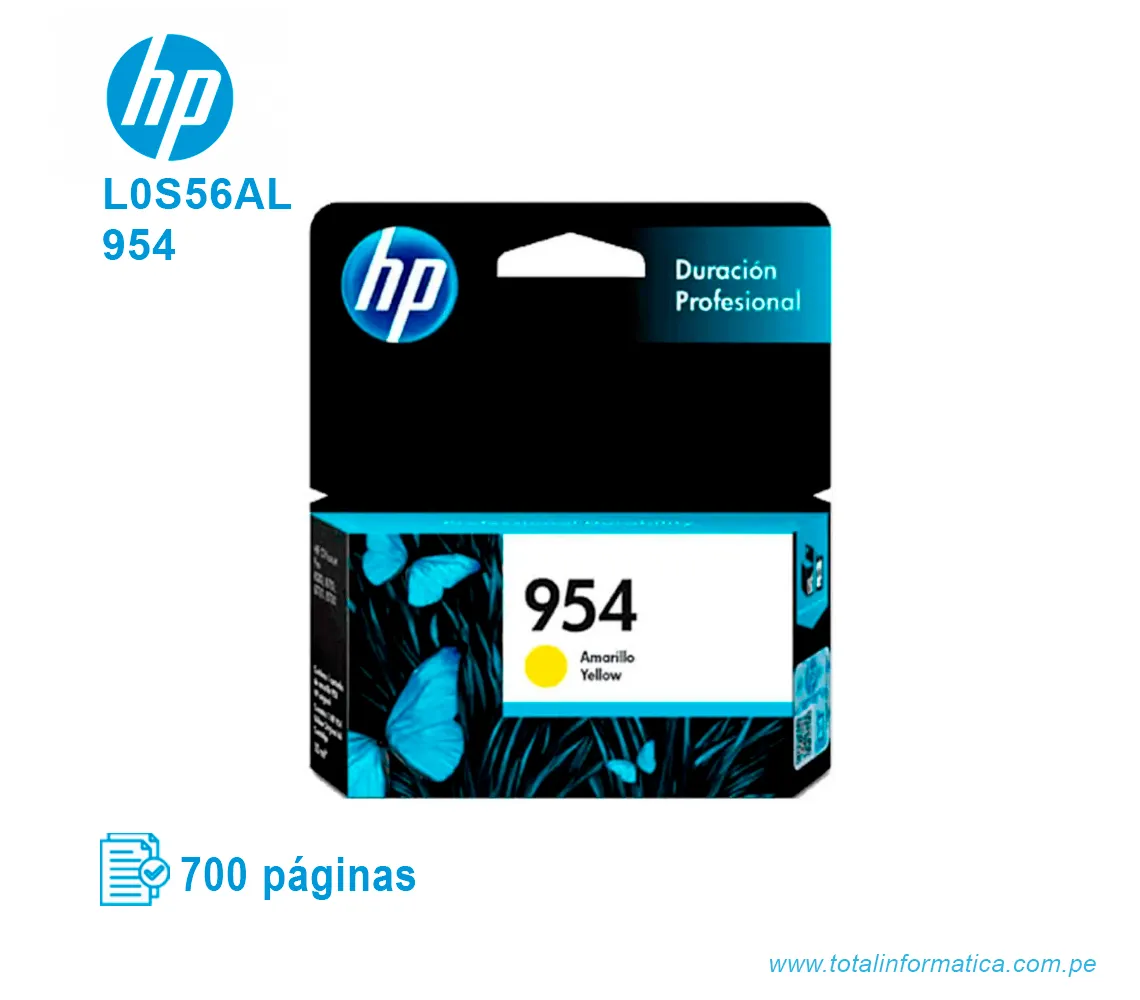 TINTA HP 954 YELLOW ( L0S56AL ) 700 PÁG - imagen 1