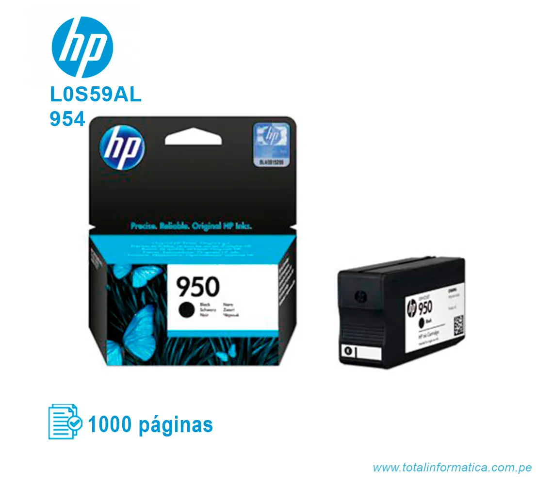 TINTA HP 954 BLACK ( L0S59AL ) 1000 PÁG - imagen 2