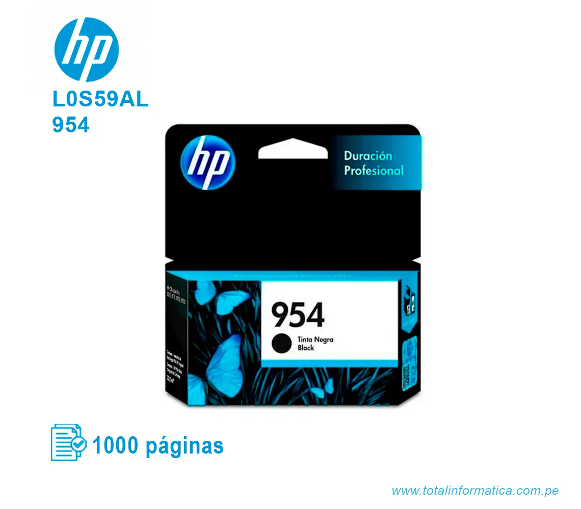 TINTA HP 954 BLACK ( L0S59AL ) 1000 PÁG - imagen 1