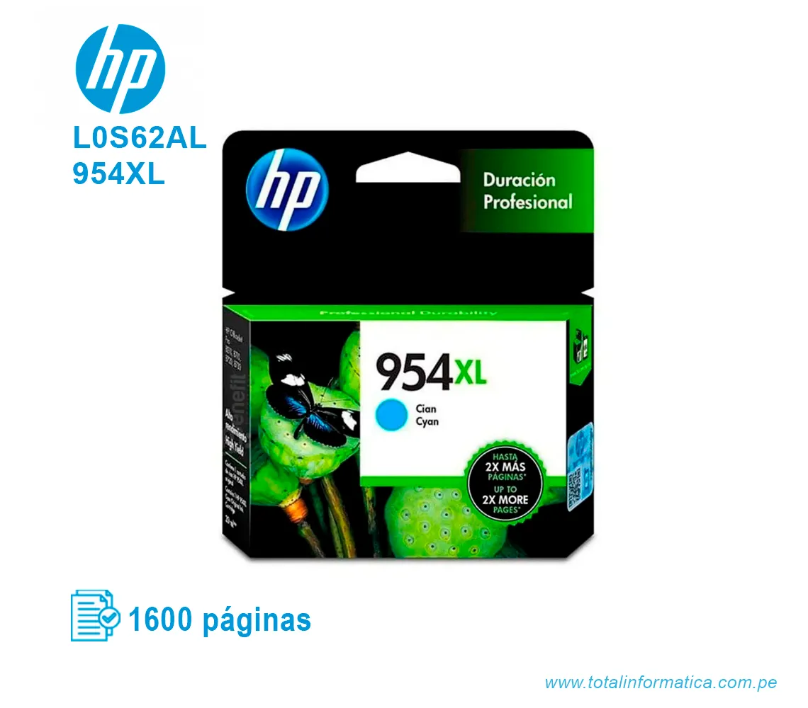 TINTA HP 954XL CYAN ( L0S62AL ) 1,600 PÁG - imagen 1