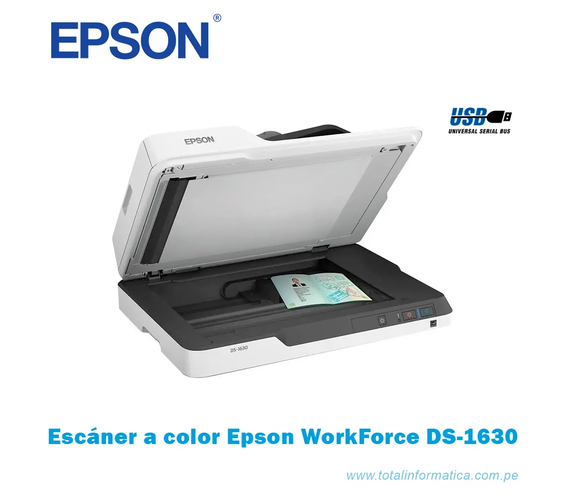 ESCANER EPSON WORKFORCE DS-1630, COLOR, A4, 1200DPI, 25PPM - imagen 2