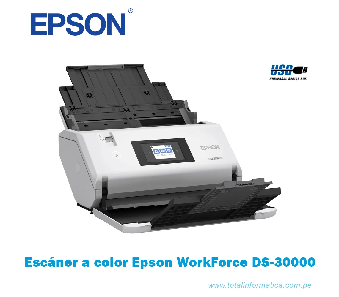 ESCANER EPSON WORKFORCE DS-30000, COLOR, A3, 1200DPI, 140IPM - imagen 1