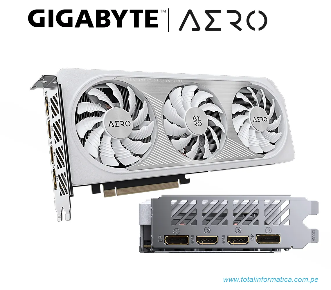 TARJETA GRAFICA GIGABYTE RTX 4060 AERO OC, 8GB GDDR6, PCI-E 4.0(GV-N4060AERO OC-8GD G10) - imagen 2