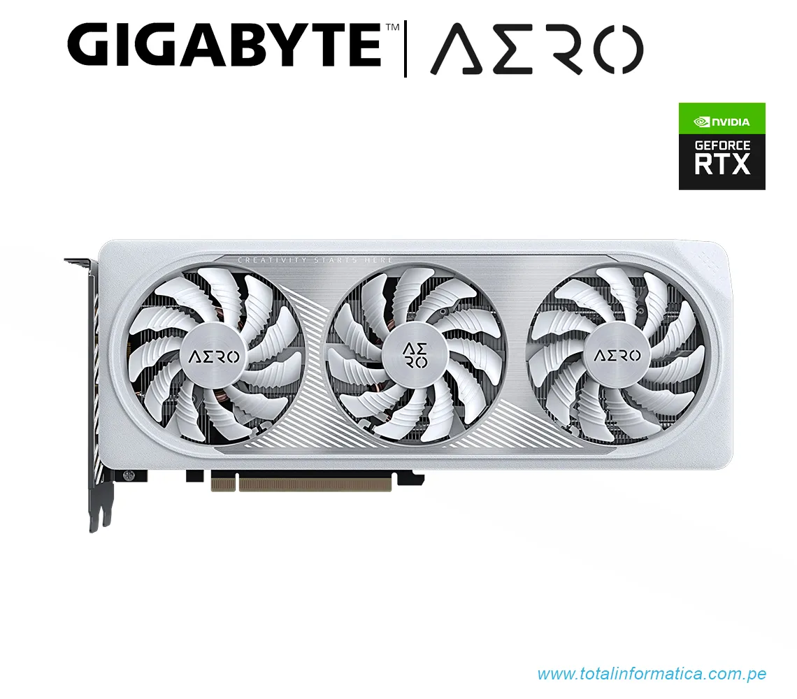 TARJETA GRAFICA GIGABYTE RTX 4060 AERO OC, 8GB GDDR6, PCI-E 4.0(GV-N4060AERO OC-8GD G10) - imagen 1
