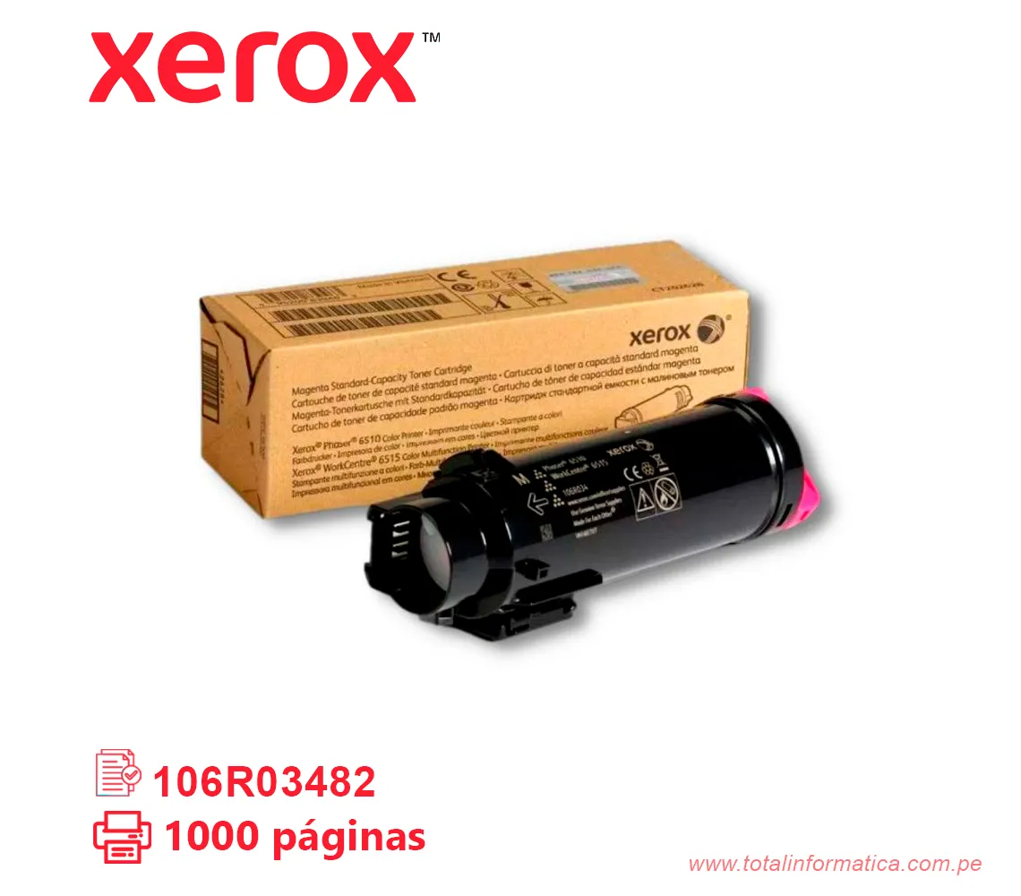 TONER XEROX 106R03482 MAGENTA 6510, 6515    - imagen 2