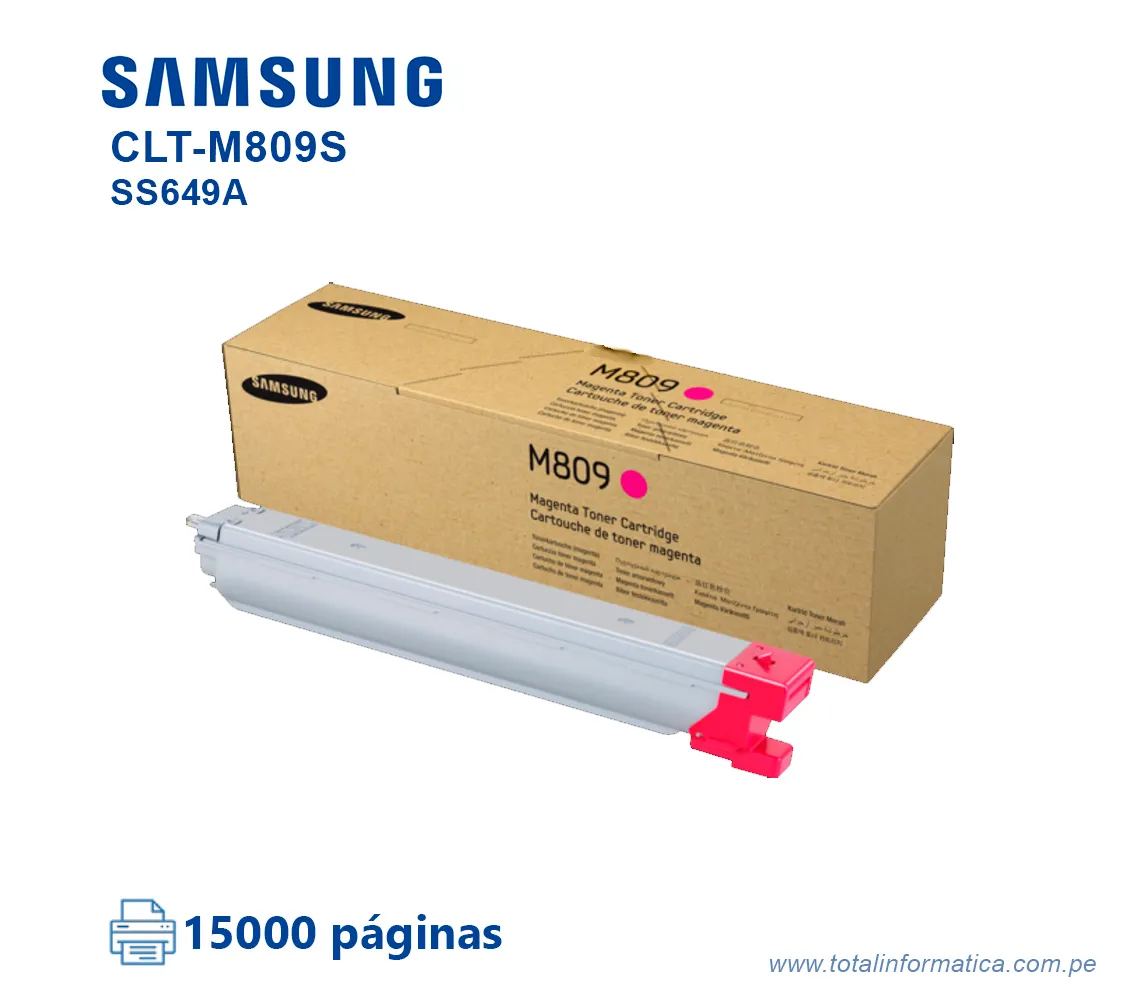 TONER SAMSUNG CLT-M809S MAGENTA 15K PAG - imagen 1