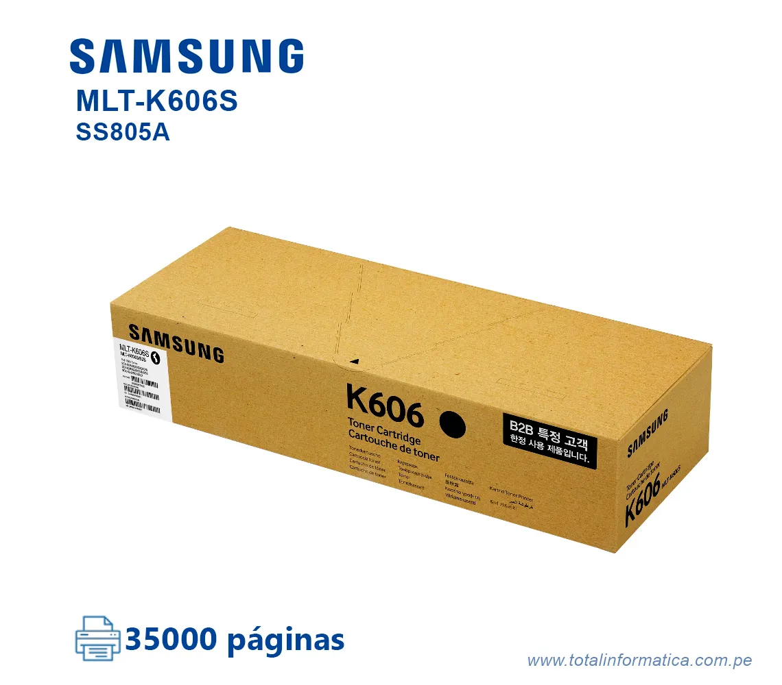 TONER SAMSUNG SS805A MLT-K606S, SCX-8030 35K PAG  - imagen 1