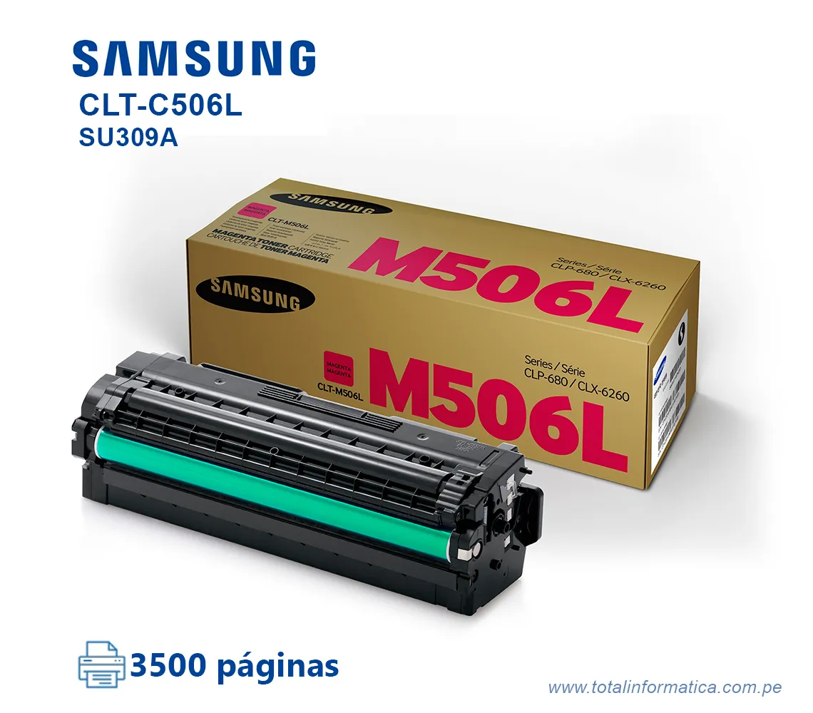 TONER SAMSUNG CLT-M506L MAGENTA 3,500 PAG - imagen 2