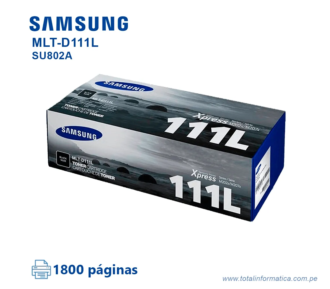 TONER SAMSUNG SU802A MLT-D111L BLACK 1,800 PAG  - imagen 1