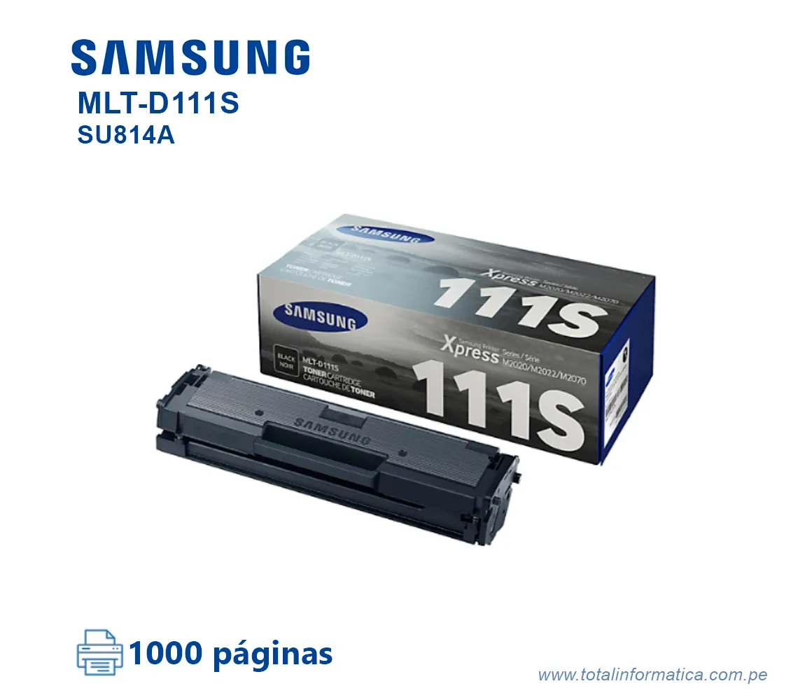 TONER SAMSUNG MLT-D111S BLACK 1,000 PAG         - imagen 2