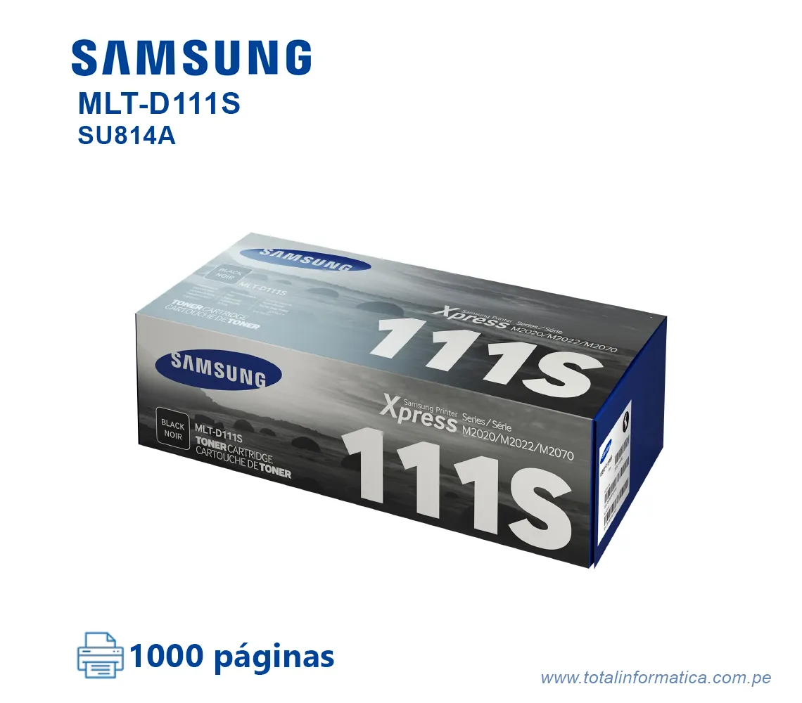TONER SAMSUNG MLT-D111S BLACK 1,000 PAG         - imagen 1