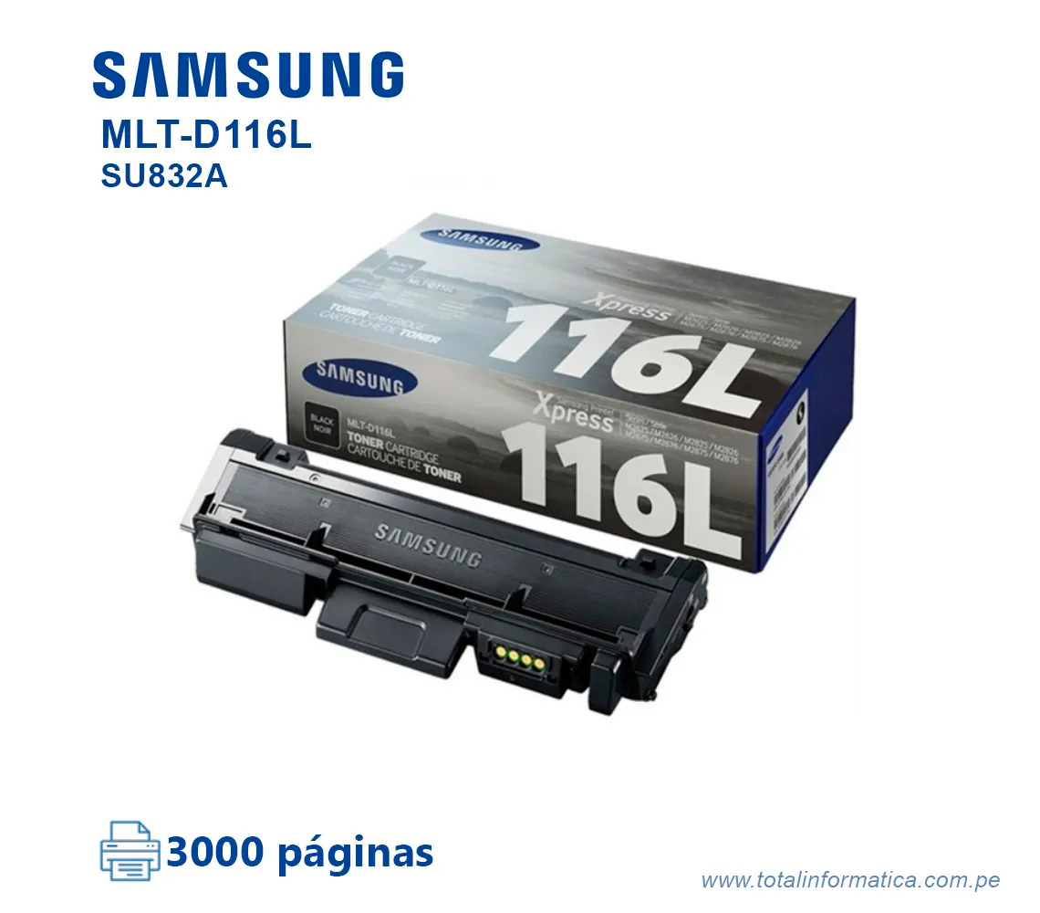TONER SAMSUNG MLT-D116L BLACK 3,000 PAG          - imagen 2