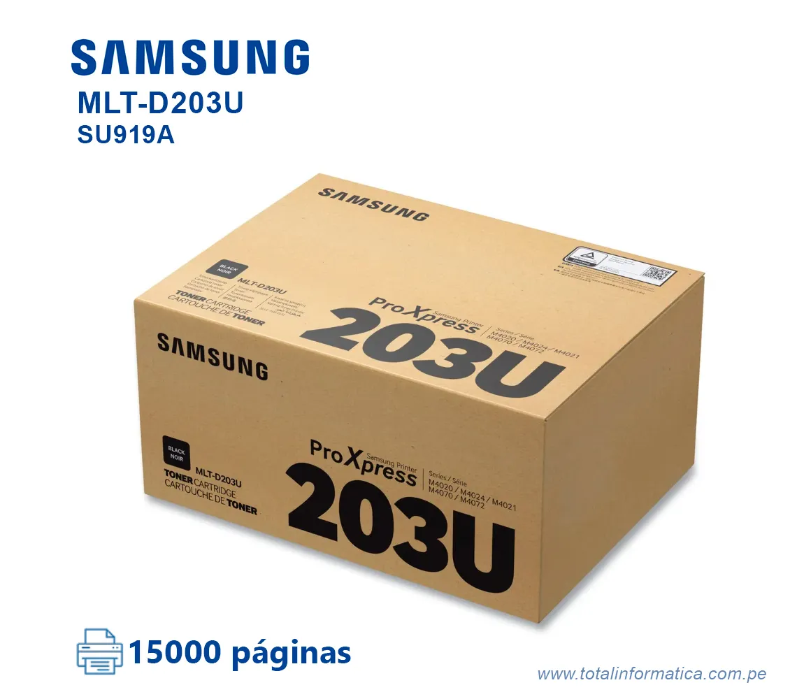 TONER SAMSUNG SU919A MLT-D203U SL-M4020/SL-M4070 15K PAG - imagen 1