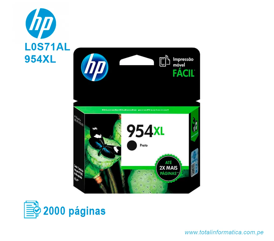 TINTA HP 954XL BLACK ( L0S71AL ) 2000 PÁG - imagen 1