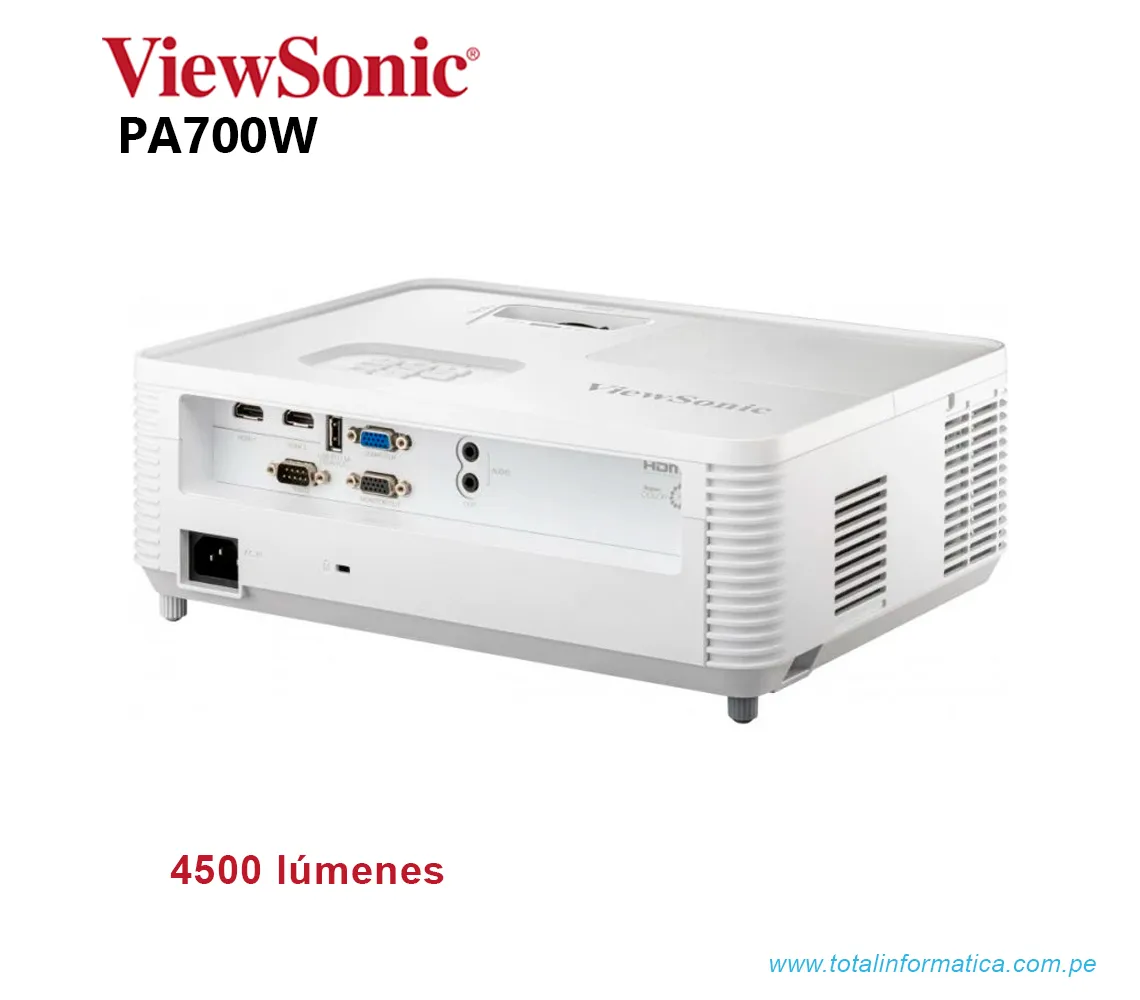 PROYECTOR DLP VIEWSONIC PA700W, 4500 LUMENES, WXGA, 1280x800,VGA - imagen 4