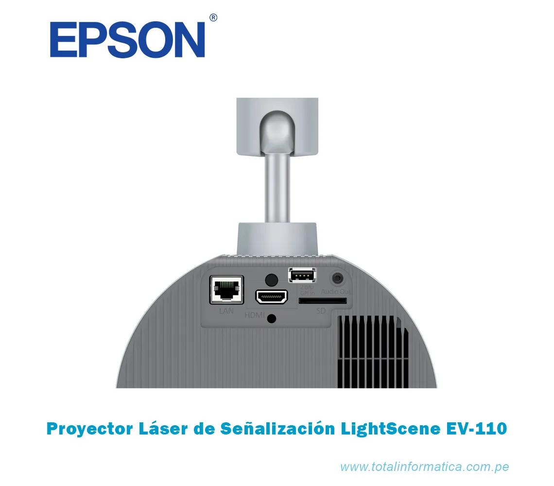 PROYECTOR EPSON LASER DE SEÑALIZACIÓN LIGHTSCENE EV-110, 2200 LUMENES - imagen 2