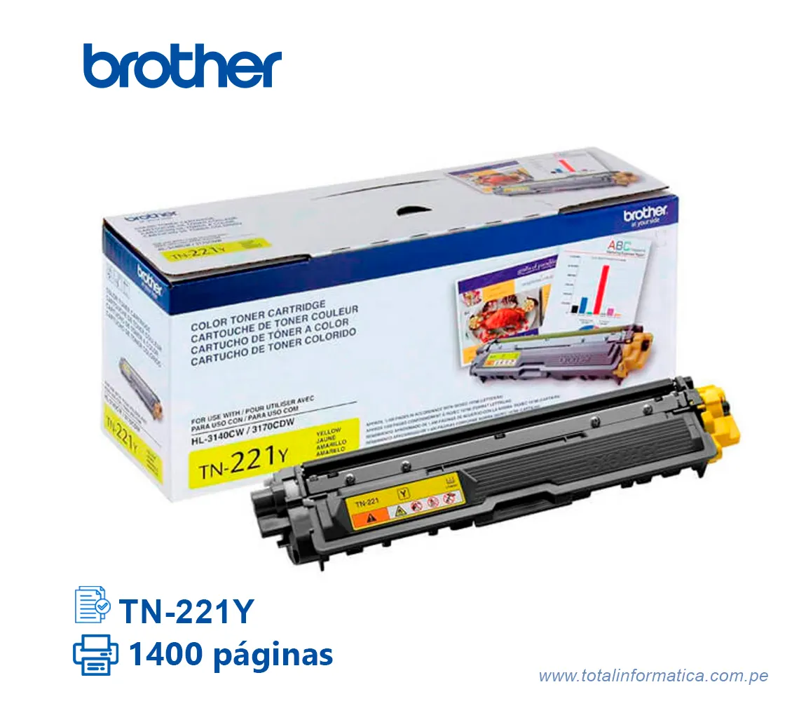 TONER BROTHER TN221Y YELLOW 1400 PAG - imagen 2