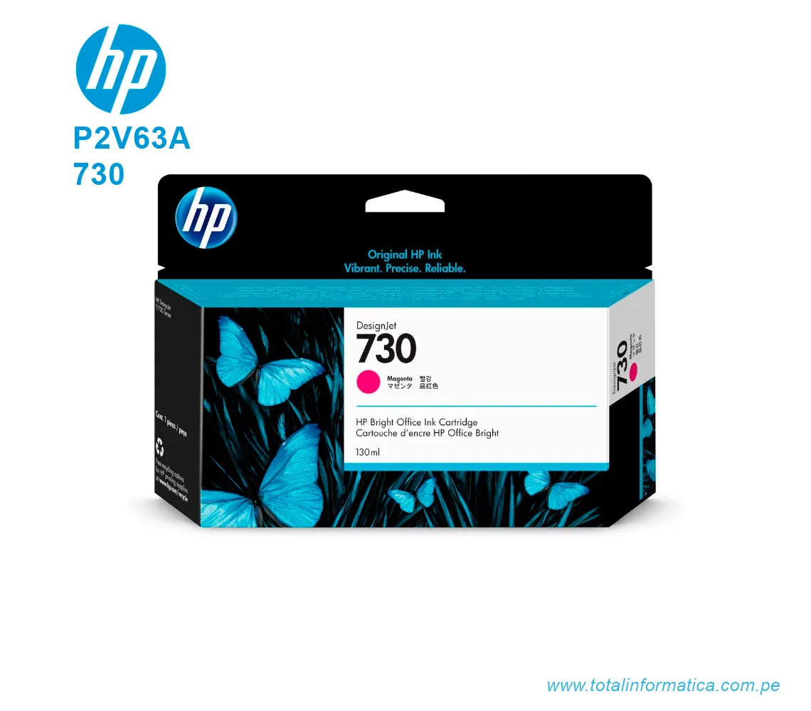 TINTA HP 730 MAGENTA 130ML ( P2V63A ) DESIGNJET T1700 - imagen 1