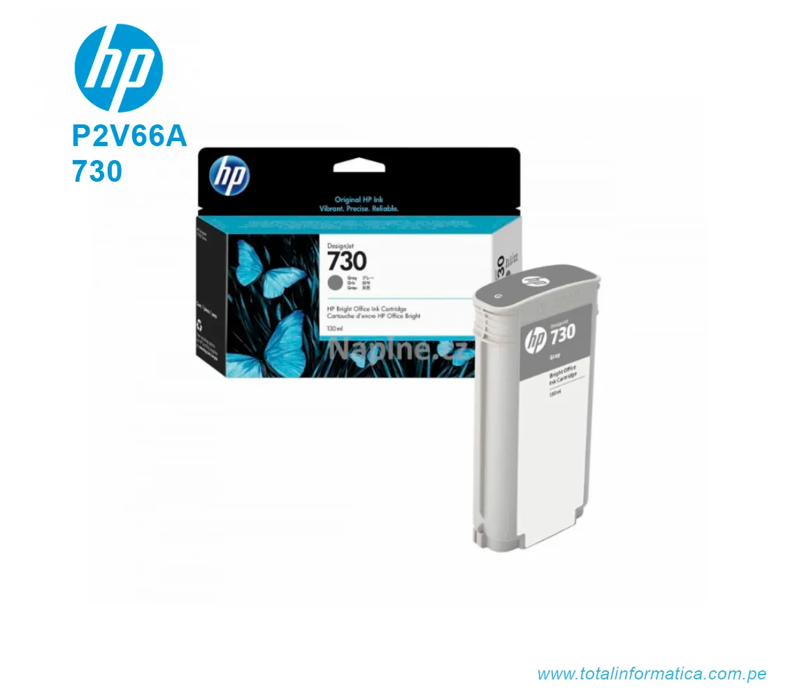 TINTA HP 730 GRAY 130ML ( P2V66A ) DESIGNJET T1700 - imagen 2