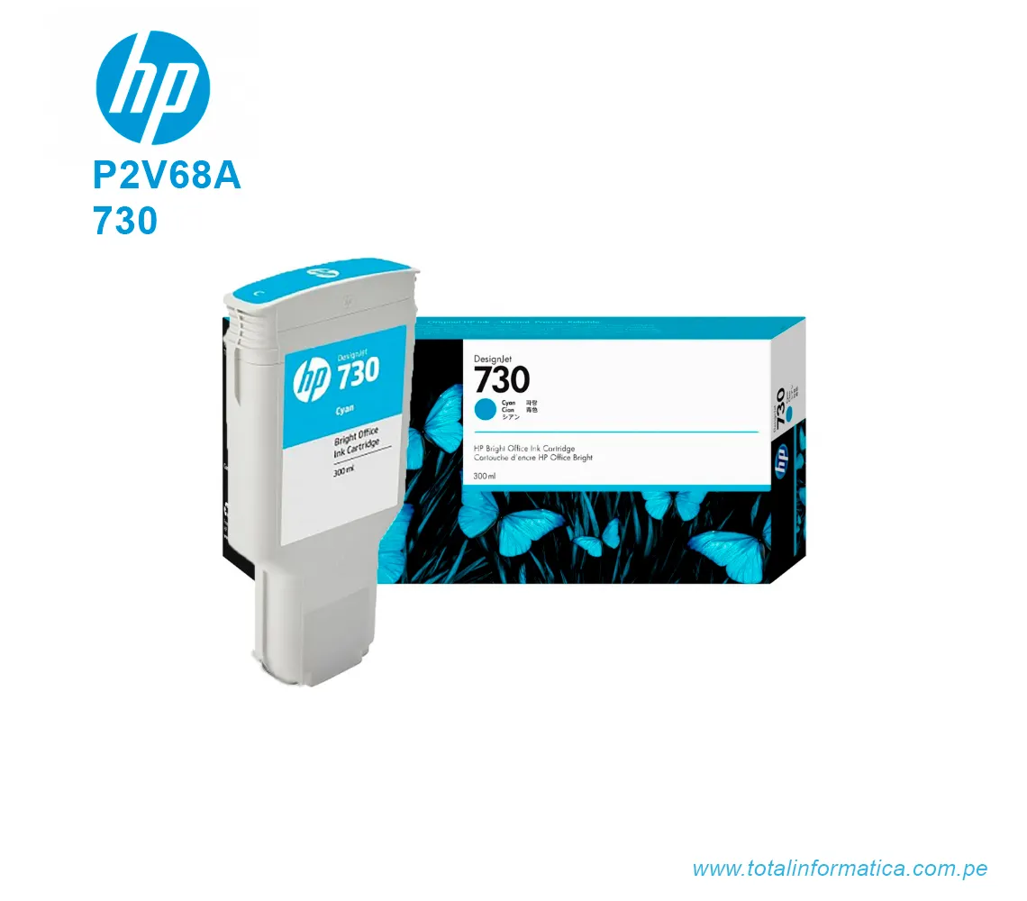 TINTA HP 730 CYAN 300ML ( P2V68A ) DESIGNJET T1700 - imagen 2