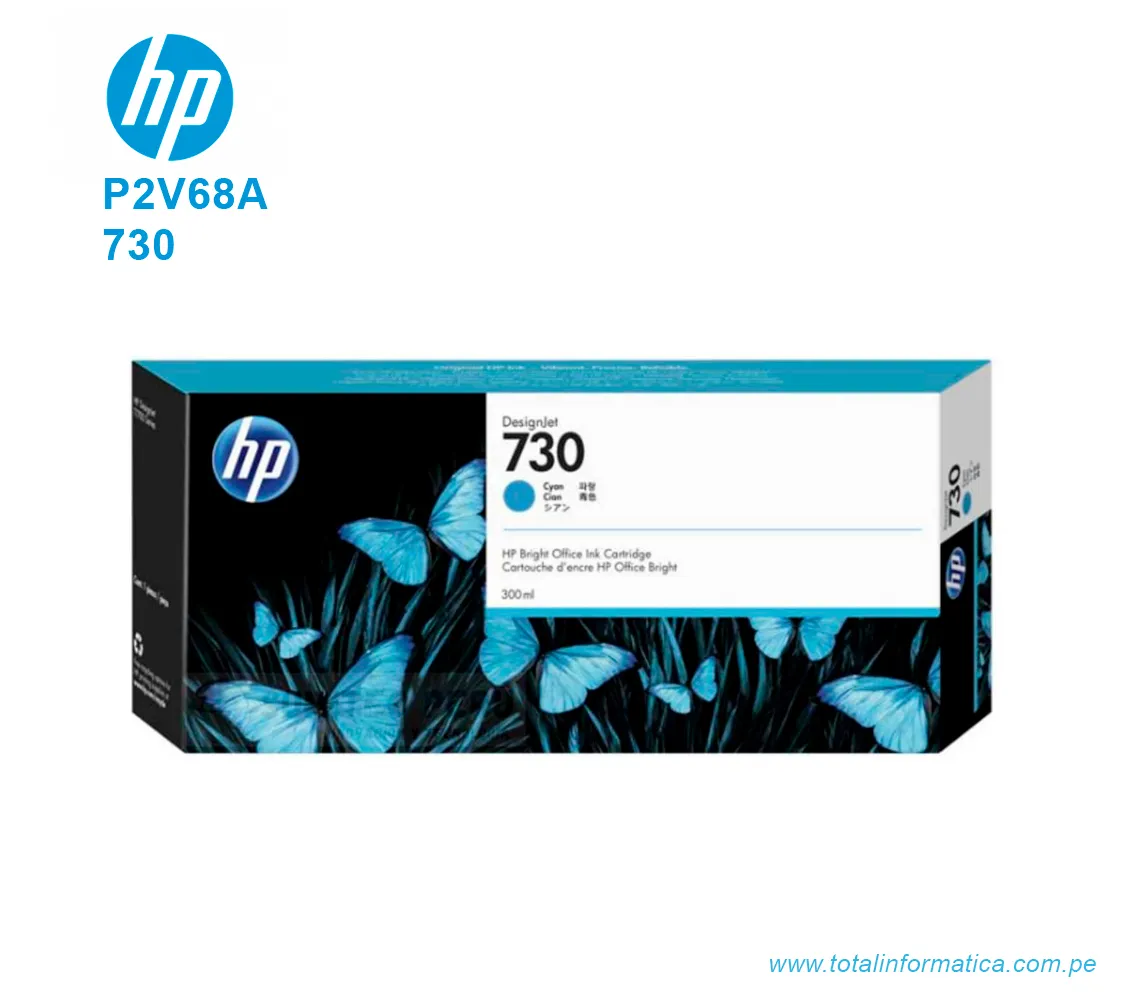 TINTA HP 730 CYAN 300ML ( P2V68A ) DESIGNJET T1700 - imagen 1