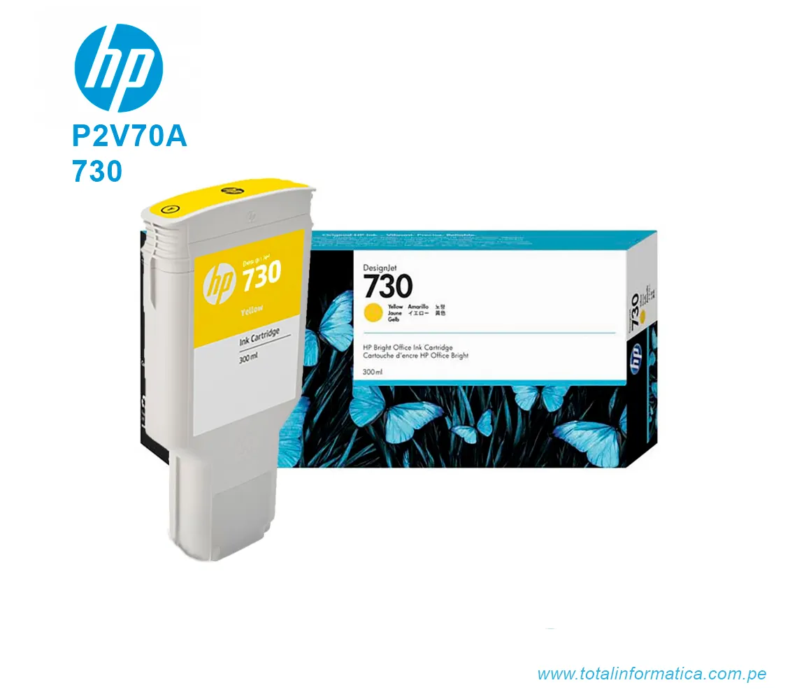 TINTA HP 730 YELLOW 300ML ( P2V70A ) DESIGNJET T1700 - imagen 2
