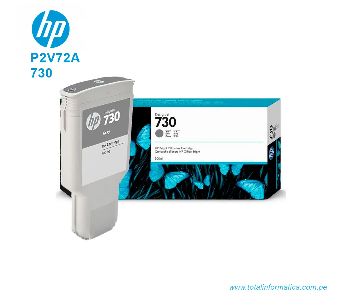 TINTA HP 730 GRAY 300ML ( P2V72A ) DESIGNJET T1700 - imagen 2