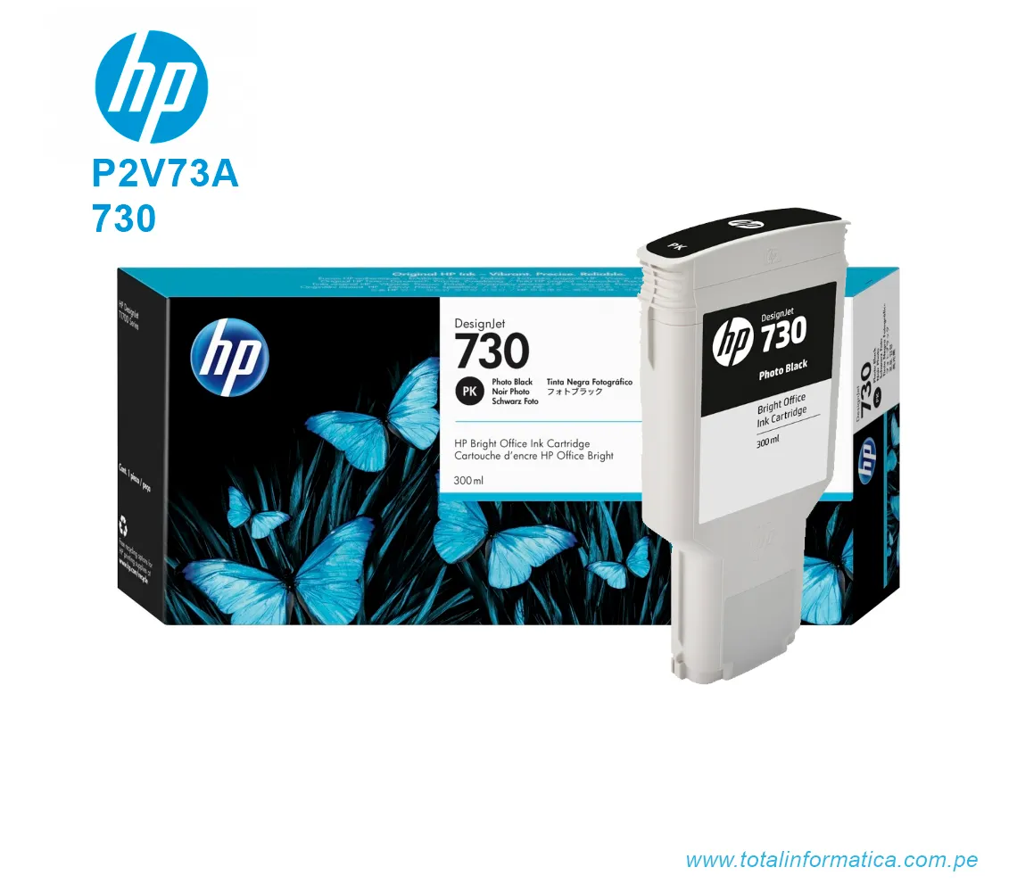TINTA HP 730 PHOTO BLACK 300ML ( P2V73A ) DESIGNJET T1700 - imagen 2