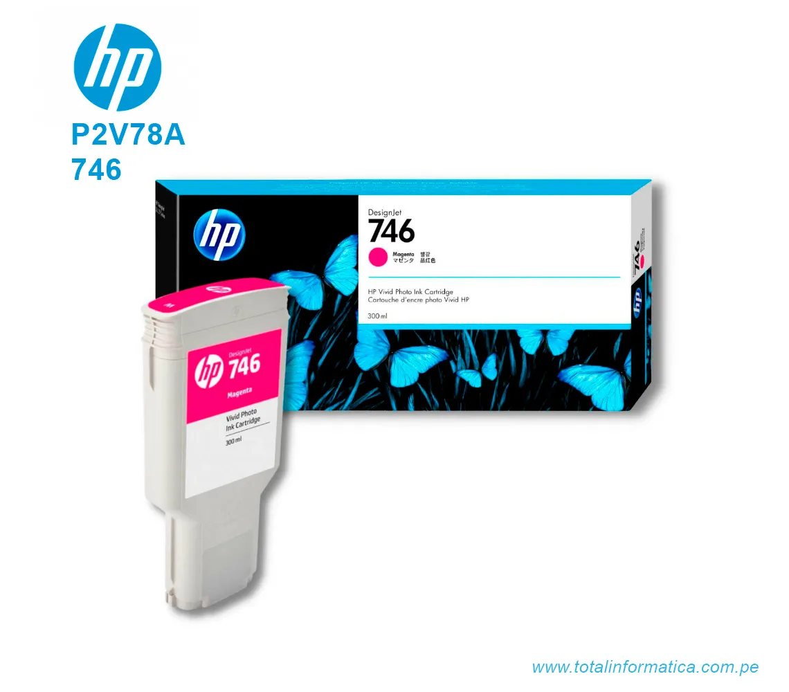 TINTA HP 746 MAGENTA 300ML ( P2V78A ) PARA Z6 Z9 - imagen 2