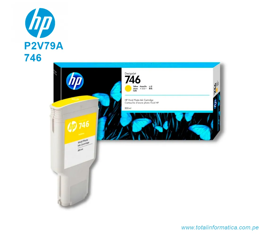 TINTA HP 746 YELLOW 300ML ( P2V79A ) PARA Z6 Z9 - imagen 2