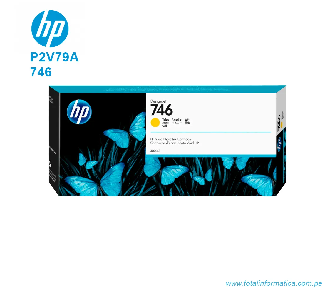 TINTA HP 746 YELLOW 300ML ( P2V79A ) PARA Z6 Z9 - imagen 1