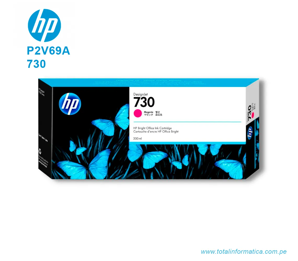 TINTA HP 730 MAGENTA 300ML ( P2V69A ) DESIGNJET T1700 - imagen 1
