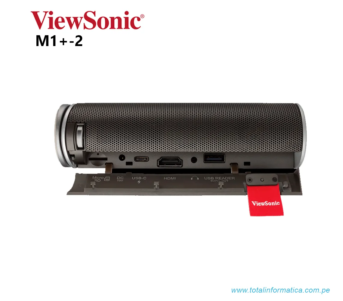PROYECTOR VIEWSONIC M1+-2 PORTABLE WIFI, WVGA, 300 LUMENES, 854 x 480 - imagen 2
