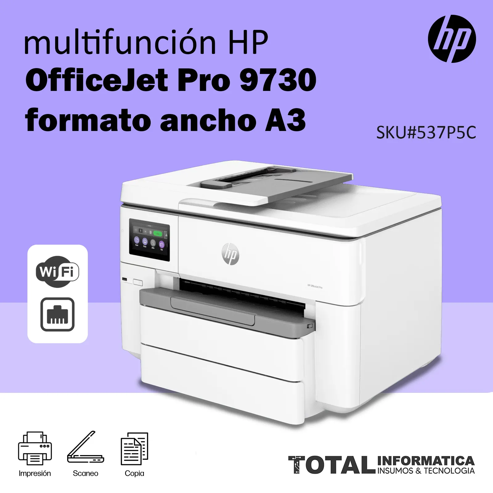 MULTIFUNCIONAL HP OFFICEJET PRO 9730 537P5C, COLOR, INYECCIÓN, A3 - imagen 2