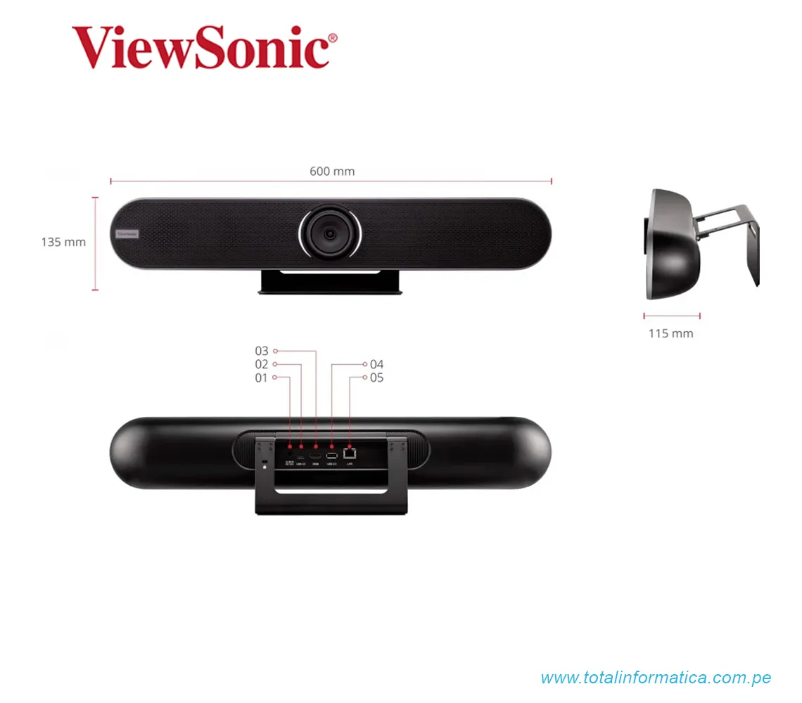 CAMARA VIDEOCONFERENCIA VIEWSONIC VB-CAM-201, 8.5MP, 3840X2160, USB3.0 - imagen 3