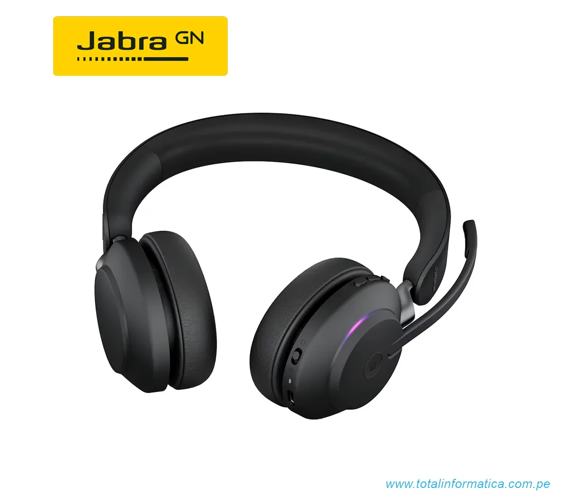 AUDIFONOS CON MICROFONO JABRA EVOLVE2 65 STEREO, INALAMBRICO, USB-A/BLUETOOTH, NEGRO(26599-999-999)  - imagen 3