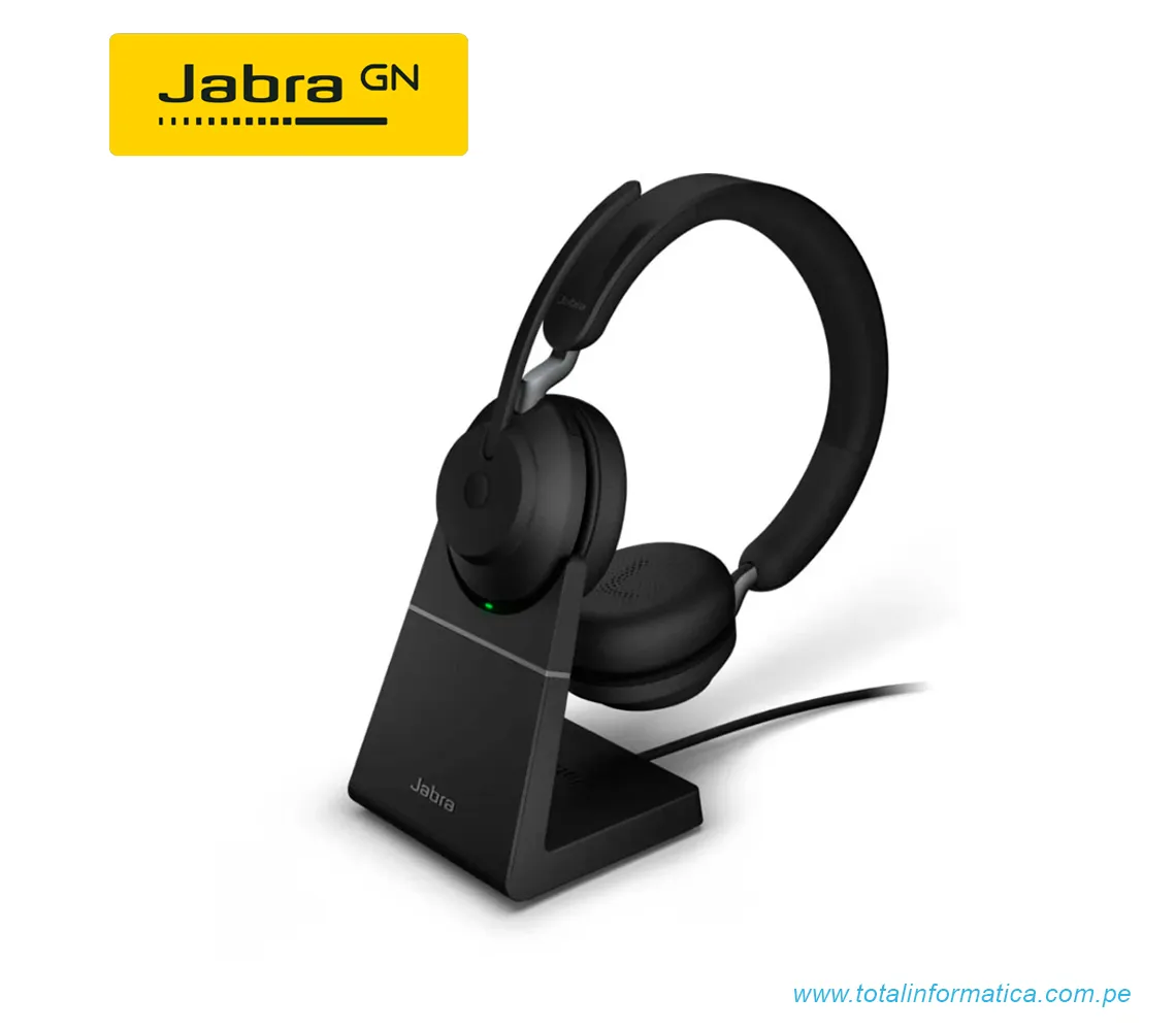 AUDIFONOS CON MICROFONO JABRA EVOLVE2 65 STEREO, INALAMBRICO, USB-A/BLUETOOTH, NEGRO(26599-999-999)  - imagen 4