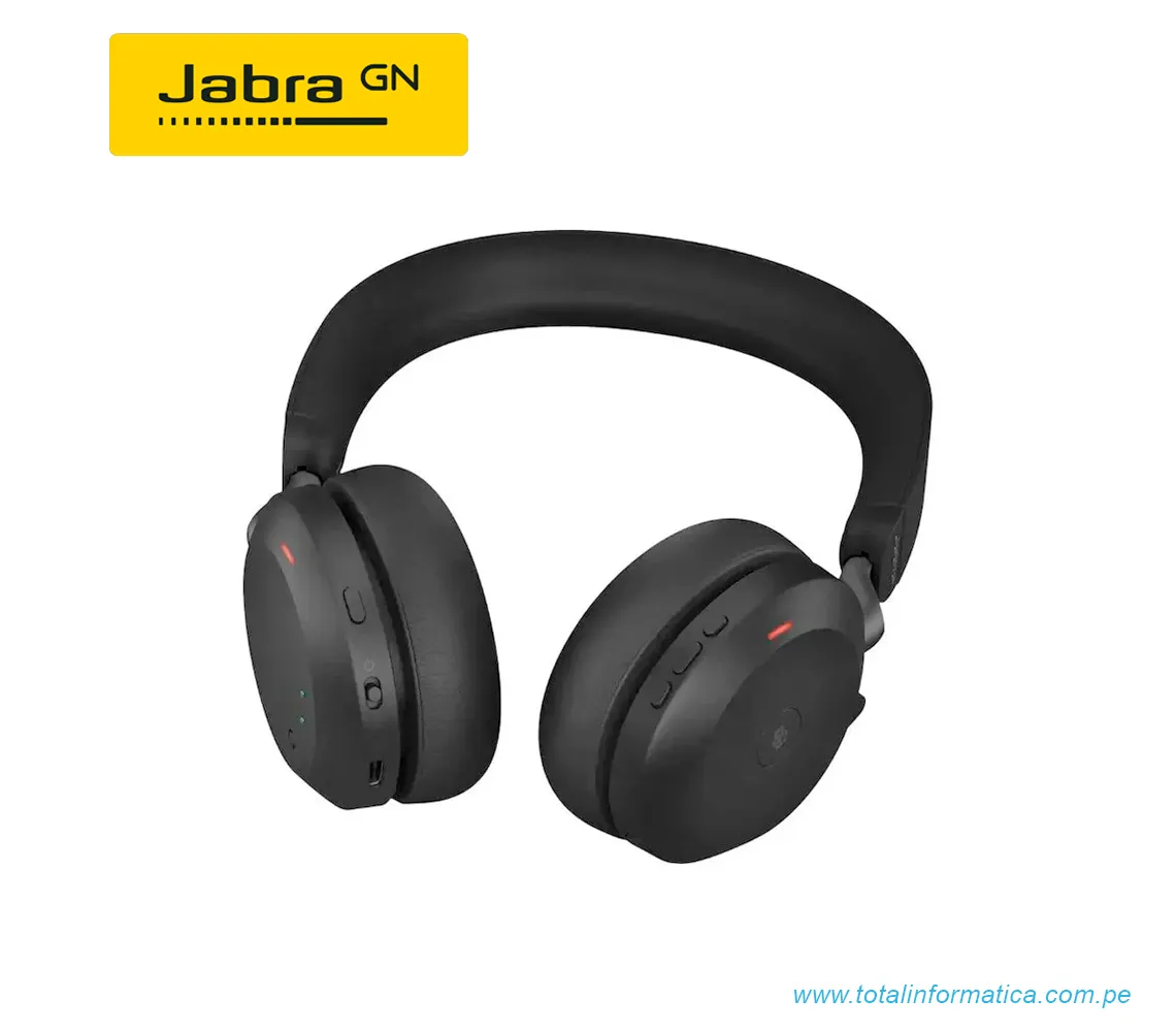 AUDIFONOS CON MICROFONO JABRA EVOLVE2 75 STEREO, INALAMBRICO, USB-A/BLUETOOTH, NEGRO(27599-999-999)  - imagen 3