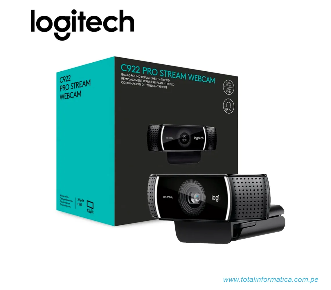 CAMARA LOGITECH C922 PRO STREAM, FHD, 1080P, USB, NEGRO(960-001087) - imagen 3